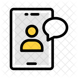 Mobile Client Icon - Download in Colored Outline Style