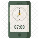 Mobile Clock Mobile Time Phone Clock Icon