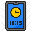 Mobile Clock Mobile Time Mobilephone Icon