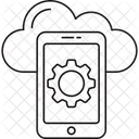 Mobile Nuage Informatique En Nuage Icône