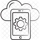 Mobile Nuage Informatique En Nuage Icône