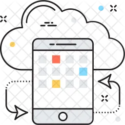 Mobile Cloud  Icon