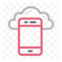 Mobile Cloud Database Icon