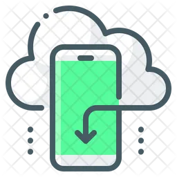 Mobile Cloud  Icon