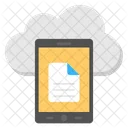 Mobile Cloud Data Storage Icon