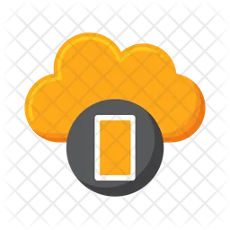 Mobile Cloud Storage  Icon