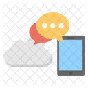 Mobile Cloud Telecommunication Icon