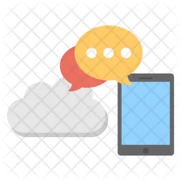 Mobile Cloud Telecommunication  Icon