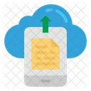 Mobile Upload Cloud Icon