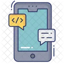 Mobile Code Chat  Icon