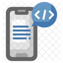 Mobile Codierung Mobile Programmierung Mobile Entwicklung Symbol