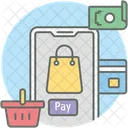 Mcommerce Mobile Commerce Online Shopping Icon