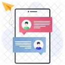 Online Messaging Mobile Communication Cell Phone Conversation Icon
