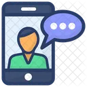 Mobile Communication Online Conversation Video Call Icon
