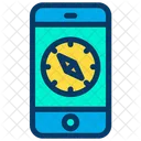 Mobile Compass Direction Tool Icon
