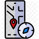 Mobile Compass Compass Navigation Icône