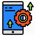 Smartphone Screen Gear Icon
