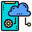 Smartphone Cloud System Online Icon