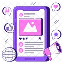 Mobile Content Promotion Smartphone Content Promotion Phone Content Promotion Icon