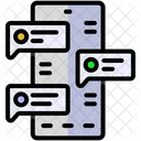 Mobile Conversation Chat Message Icône