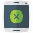 Mobile Cross Cancel Sign Flat Icon Icon