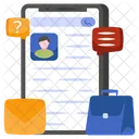 Online Cv Mobile Cv Online Resume Curriculum Vitae Symbol