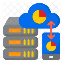 Mobile Data On Cloud  Icon