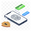 Mobile Biometric Mobile Data Protection Phone Fingerprint Icon