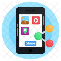 Mobile Data Sharing  Icon