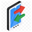 Mobile Data Transfer Data Exchange Data Transmission Icon