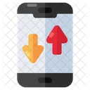 Mobile Data Transfer Data Exchange Data Transmission Icon