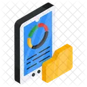 Mobile Datenanalyse Smartphone Datenanalyse Telefon Datenanalyse Symbol