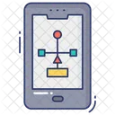Mobile Digram Online Diagram Iphone Flow Icon
