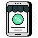 Mobile Discount Mobile Shop Online Discount Icon