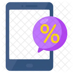 Mobile Discount Chat  Icon