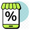 Mobile Discount Online Discount Online Sale Icon