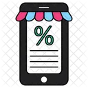 Mobile Discount Mobile Shop Online Discount Icon