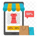 Mobile Discount Shopping Smartphone Discount Shopping Phone Discount Shopping Icon