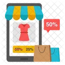 Mobile Discount Shopping Smartphone Discount Shopping Phone Discount Shopping Icon