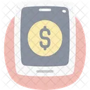 Mobile Money Flat Rounded Icon Icon
