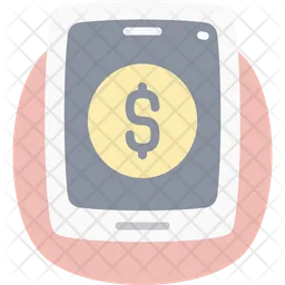 Mobile Dollar Bills  Icon