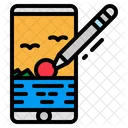 Mobile Drawing Writing Pen Icon