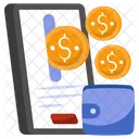 Mobile Earning Mobile Currency Mobile Cash Icon