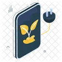 Mobile Leaf Mobile Eco Charging Mobile Ecology Icon