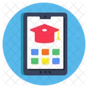 Mobile Education Mobile Learning Distance Education Icon