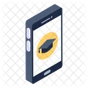 Online Education Mobile Education E Learning Icon