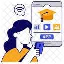 Mobile education app  Icon