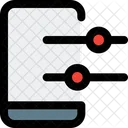Schieberegler für mobile Einstellungen  Icon