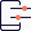 Schieberegler für mobile Einstellungen  Icon