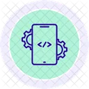 Mobile Entwicklung Farbkreis Symbol Icon